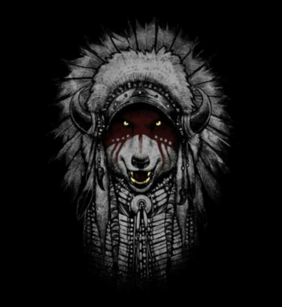 Black Indians Thunderwolf logo